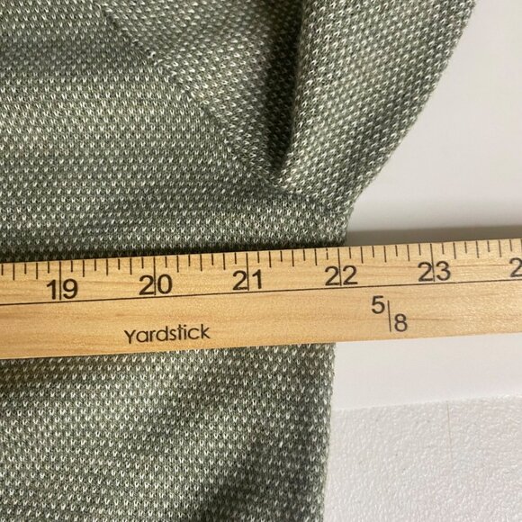 Tahari Wool Blend Polo Sweater Mens M Sage Green Long Sleeve Knit Relaxed - Picture 7 of 9